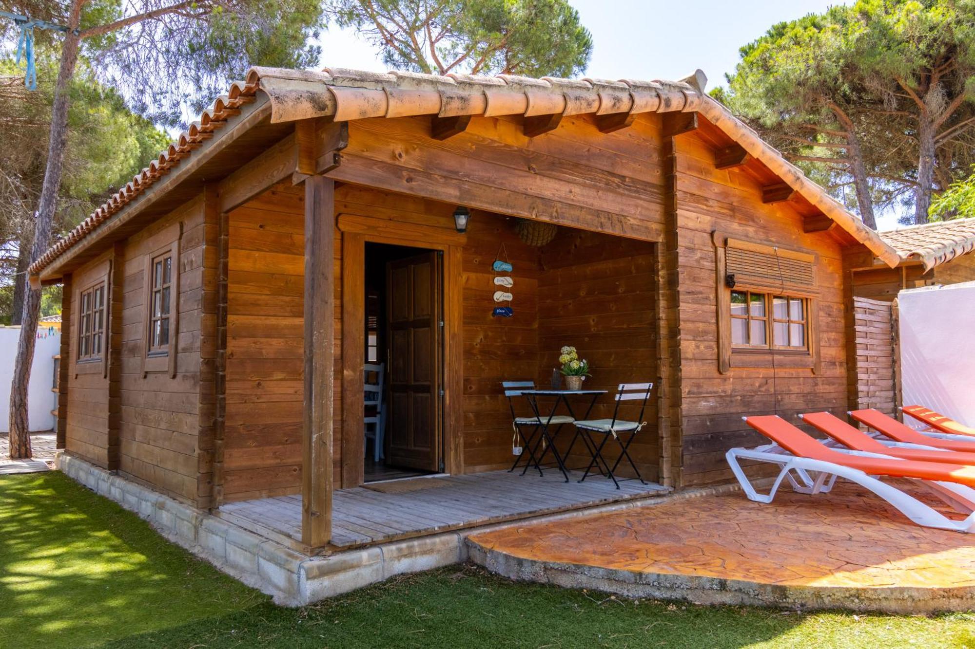 Chalet de madera en la Barrosa Chiclana de la Frontera Exterior foto